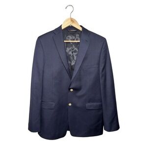 Michael Kors 20R XL Boys Blazer Jacket Sport Suit Coat Wool Navy Gold Buttons